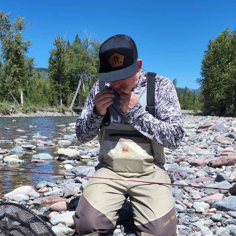 Caleb fishing in Colorado